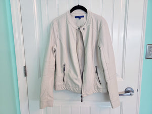 Cream Apt 9 Leather Jacket (L)