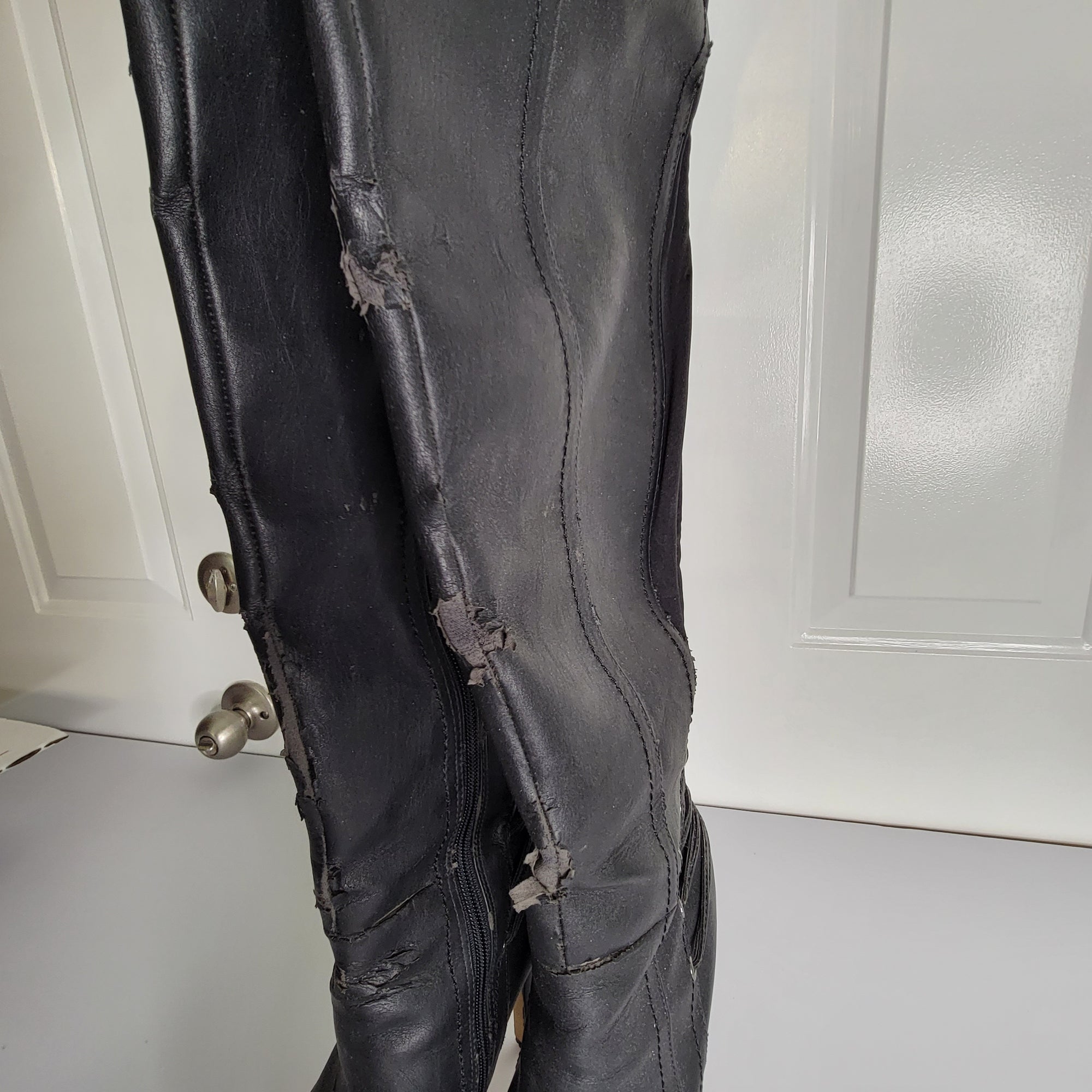 Size 8 Black Baker's Thigh-High Boots