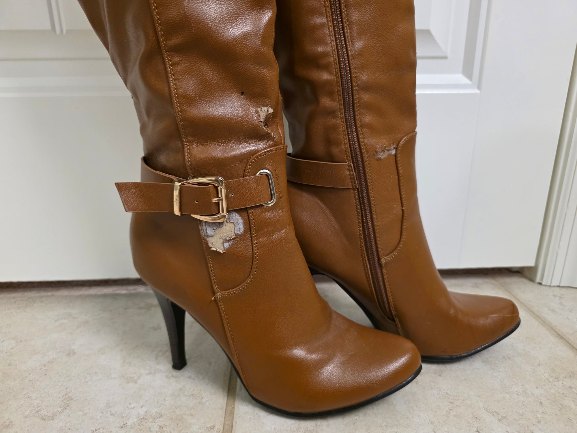 Size 8 Caramel de Blossom Collection Knee Boots