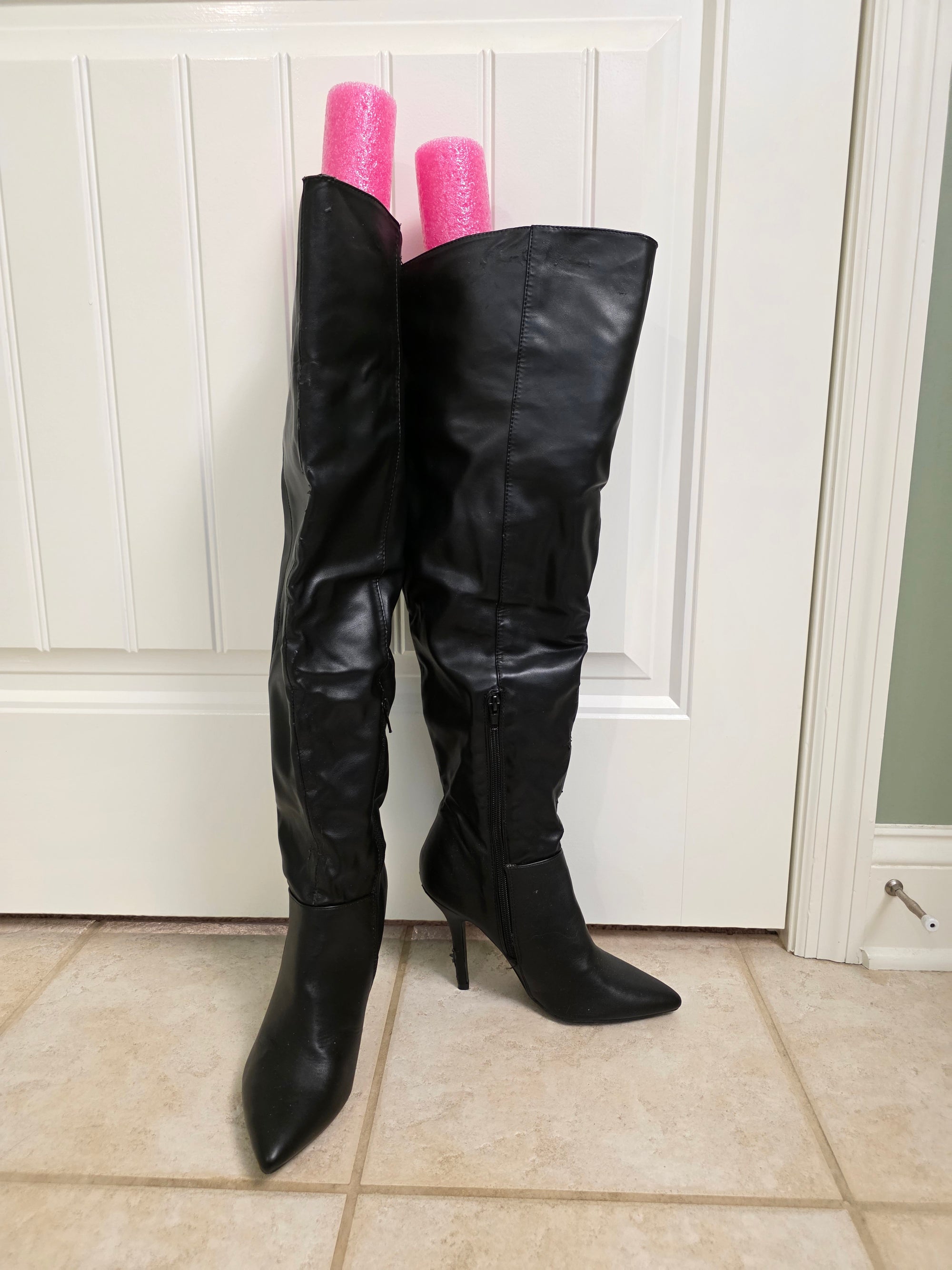 Size 7.5 Black Qupid OTK Boots
