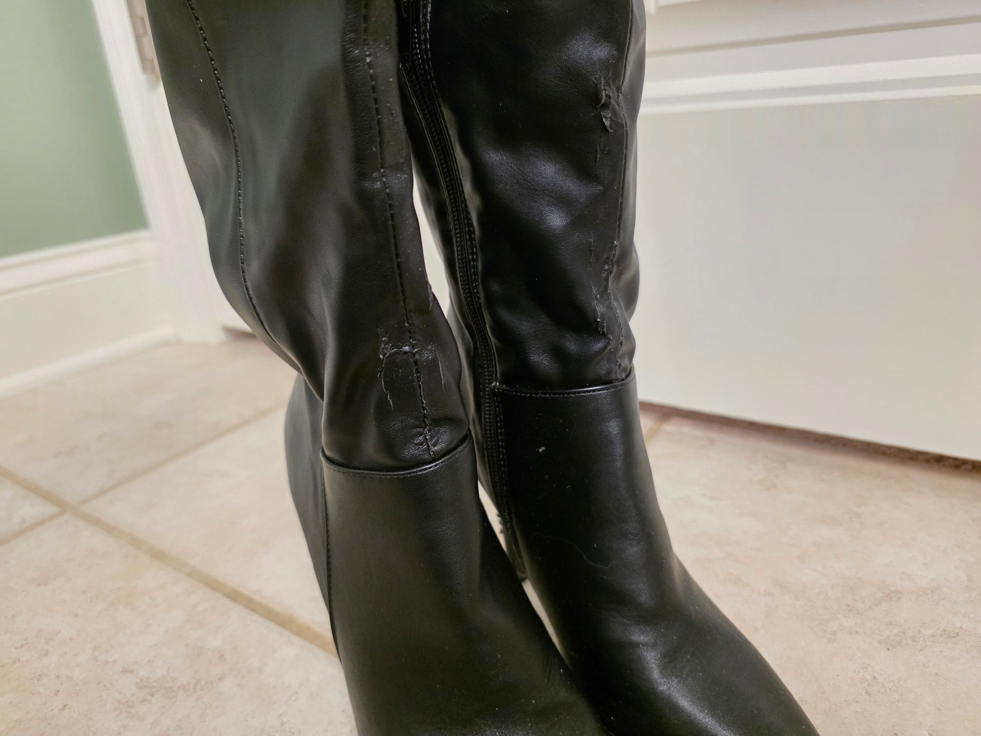 Size 7.5 Black Qupid OTK Boots