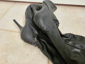 Size 8 Black Qupid OTK Boots #2