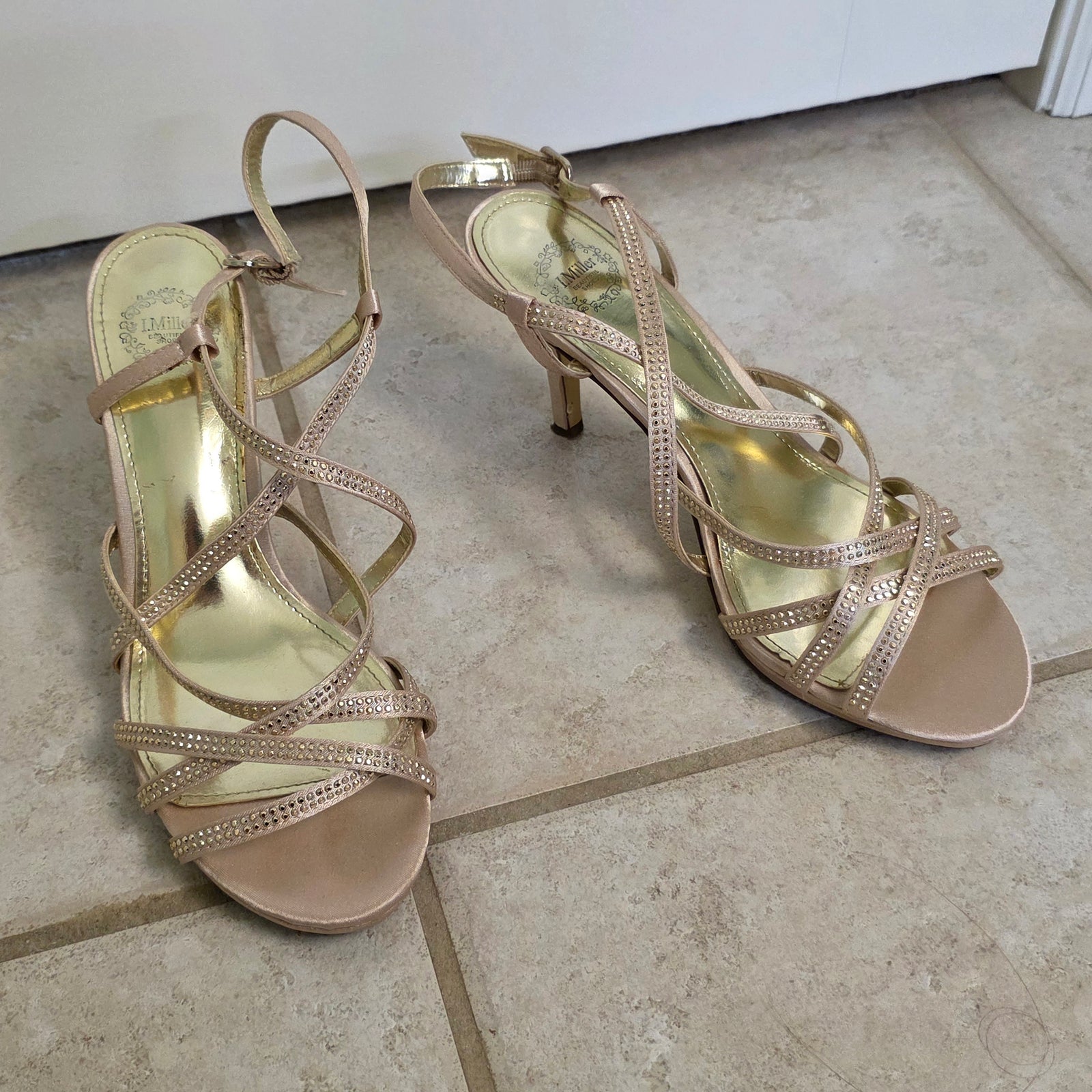 Size 7 Taupe I. Miller Strappy Sandals