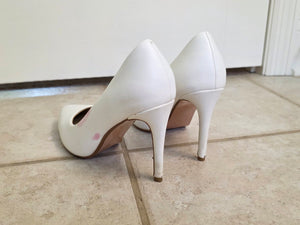 Size 7 White IDIFU Stiletto Pumps
