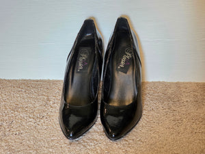 Size 7.5 Black Patent Pleaser Pumps