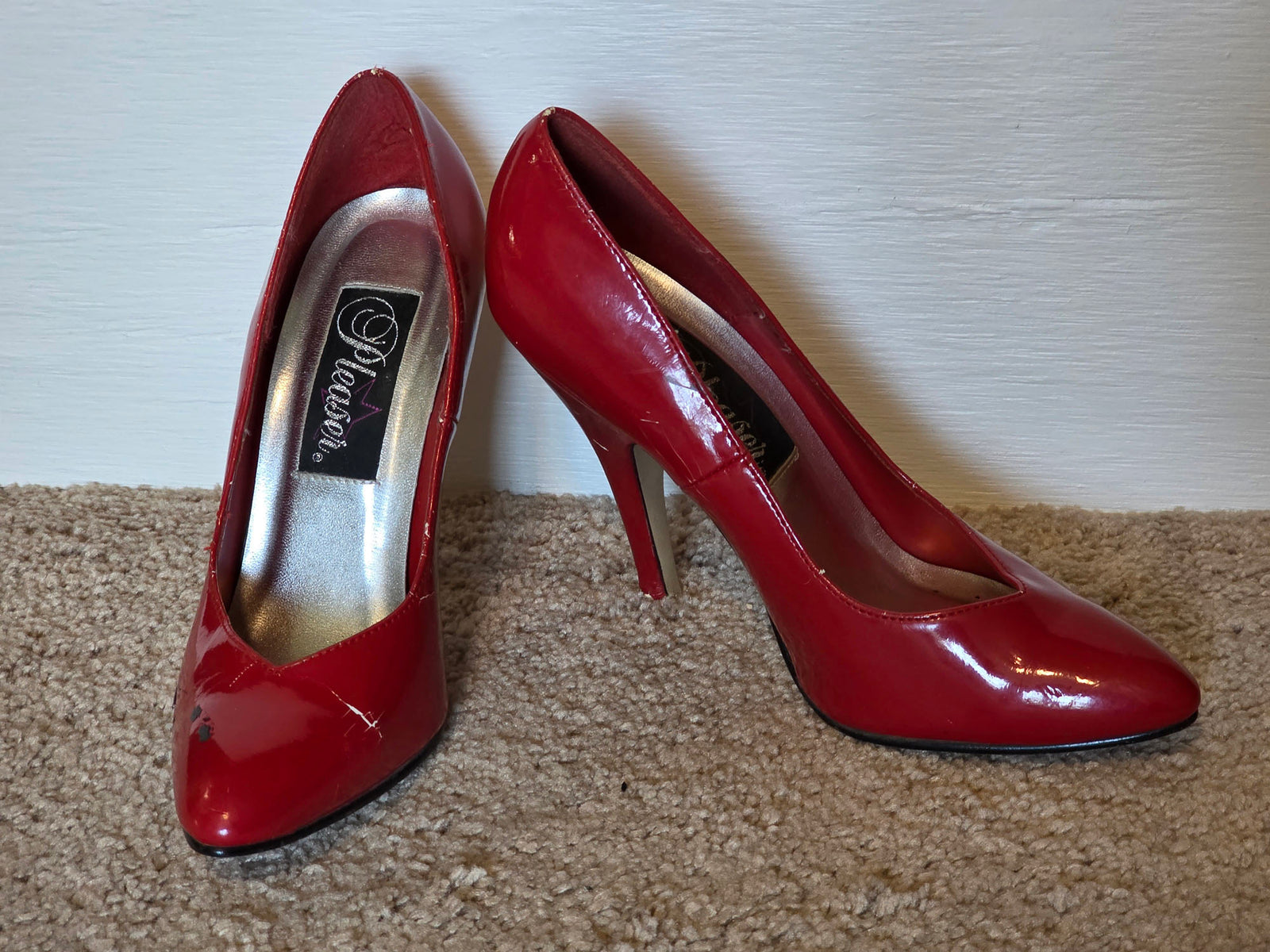 Size 7 Red Patent Pleaser Pumps