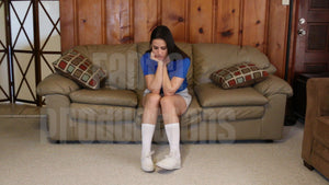 Addie Juniper in Calf-High Socks & Keds