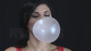 Britney Blowing Bubbles in Crop Top