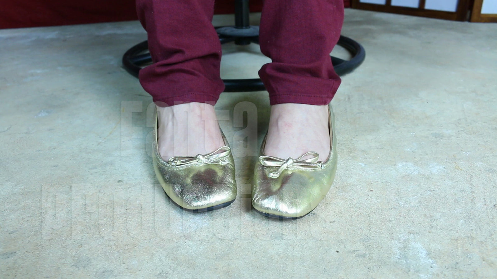 Cassandra Toe-Wiggling in Ballet Flats