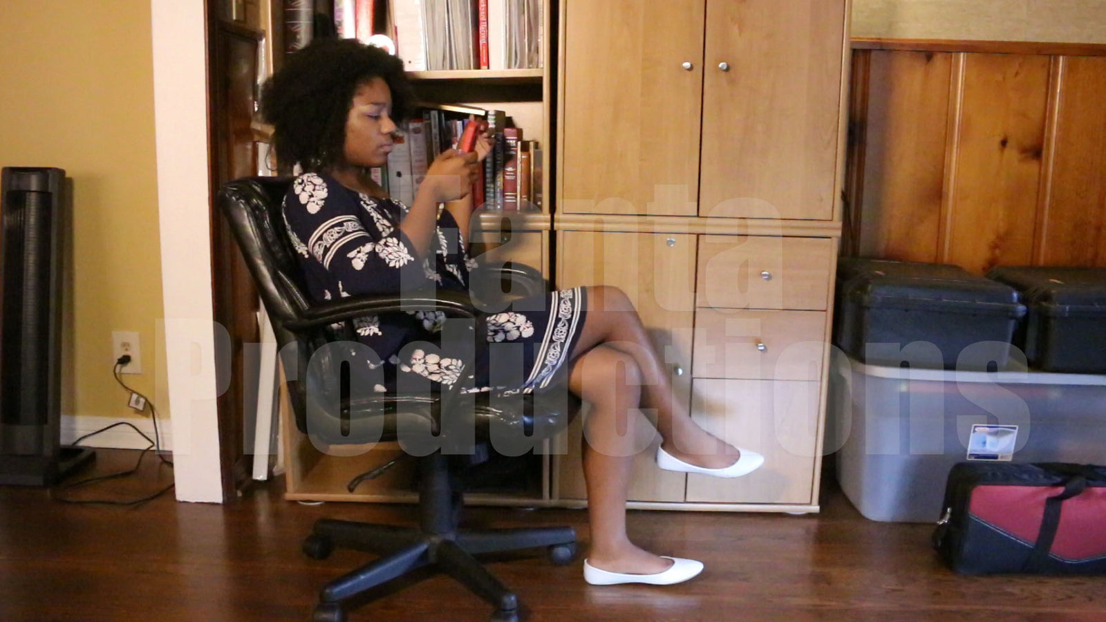 Hazel Tapping to Music in White Ballet Flats