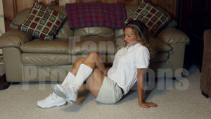 Laney Doing Random Things in Knee Socks & Sneakers