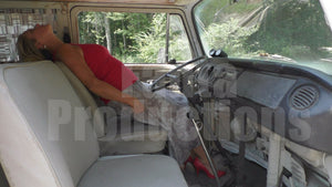 Lucy Seat Squishing in Red Stiletto Pumps