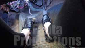 Toe-Wiggling Cranking & Driving in Black Loafers