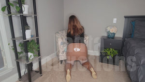 Black Fishnets & Vinyl Skirt - Sitting & Kneeling