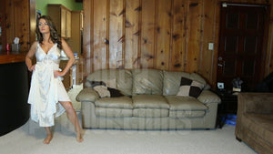 Tinsley in Long Satin Night Gown