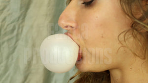 Vassanta Blowing Bubbles in Leather Outfit
