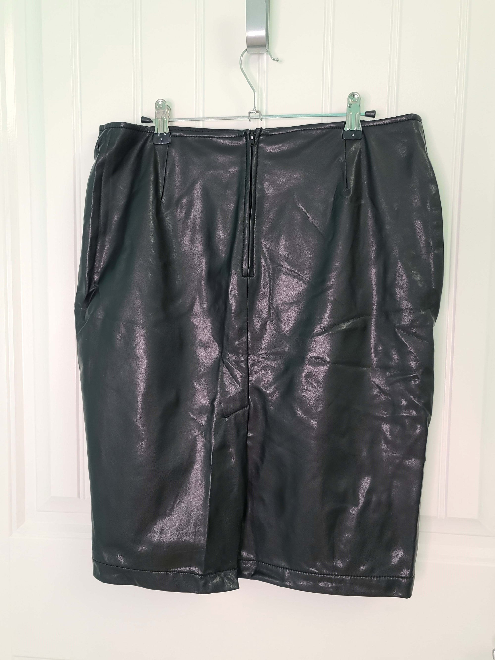 Black NY & Co Leather Skirt (12)