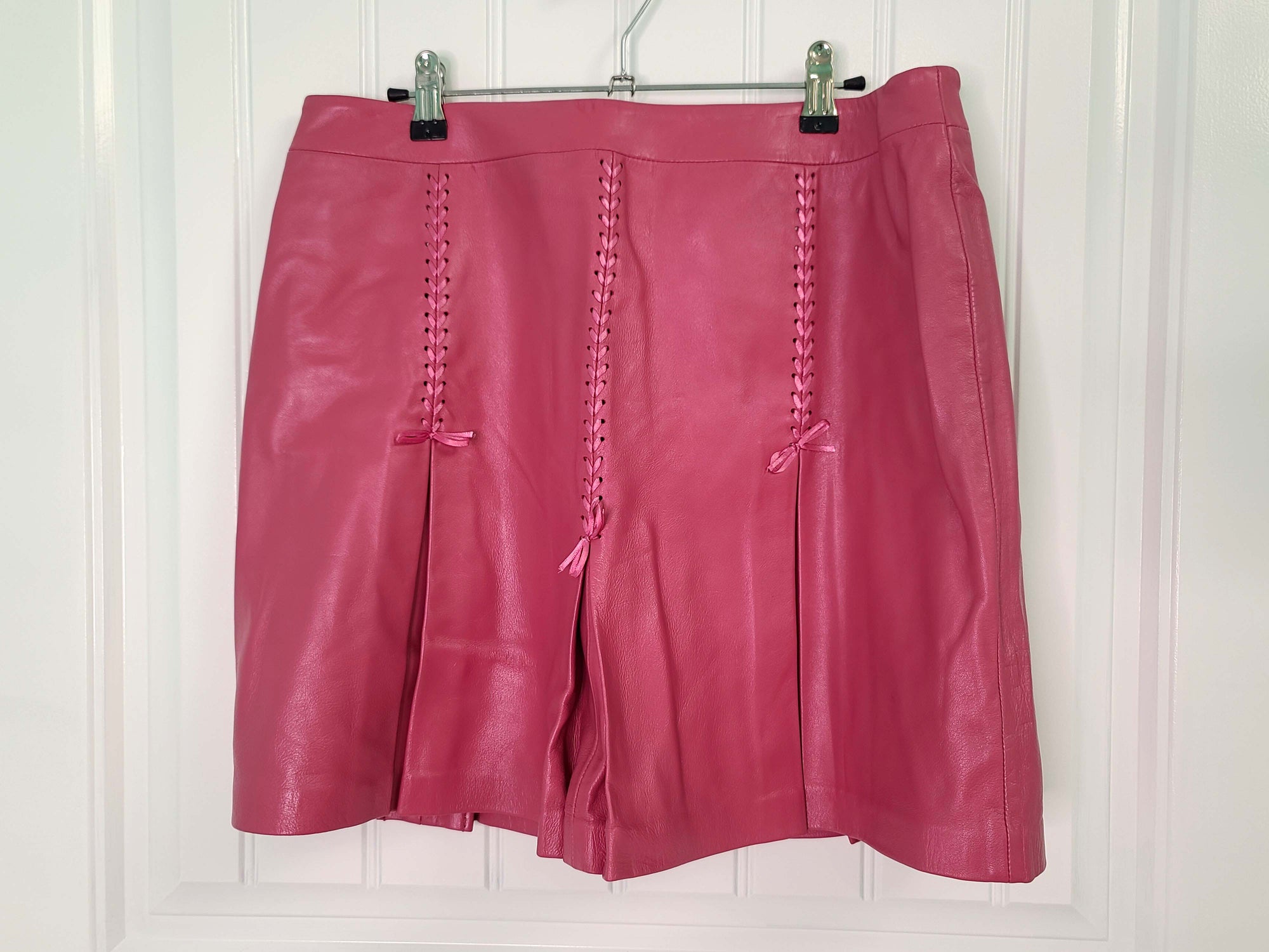 Margaret Godfrey Leather Skirt (12)