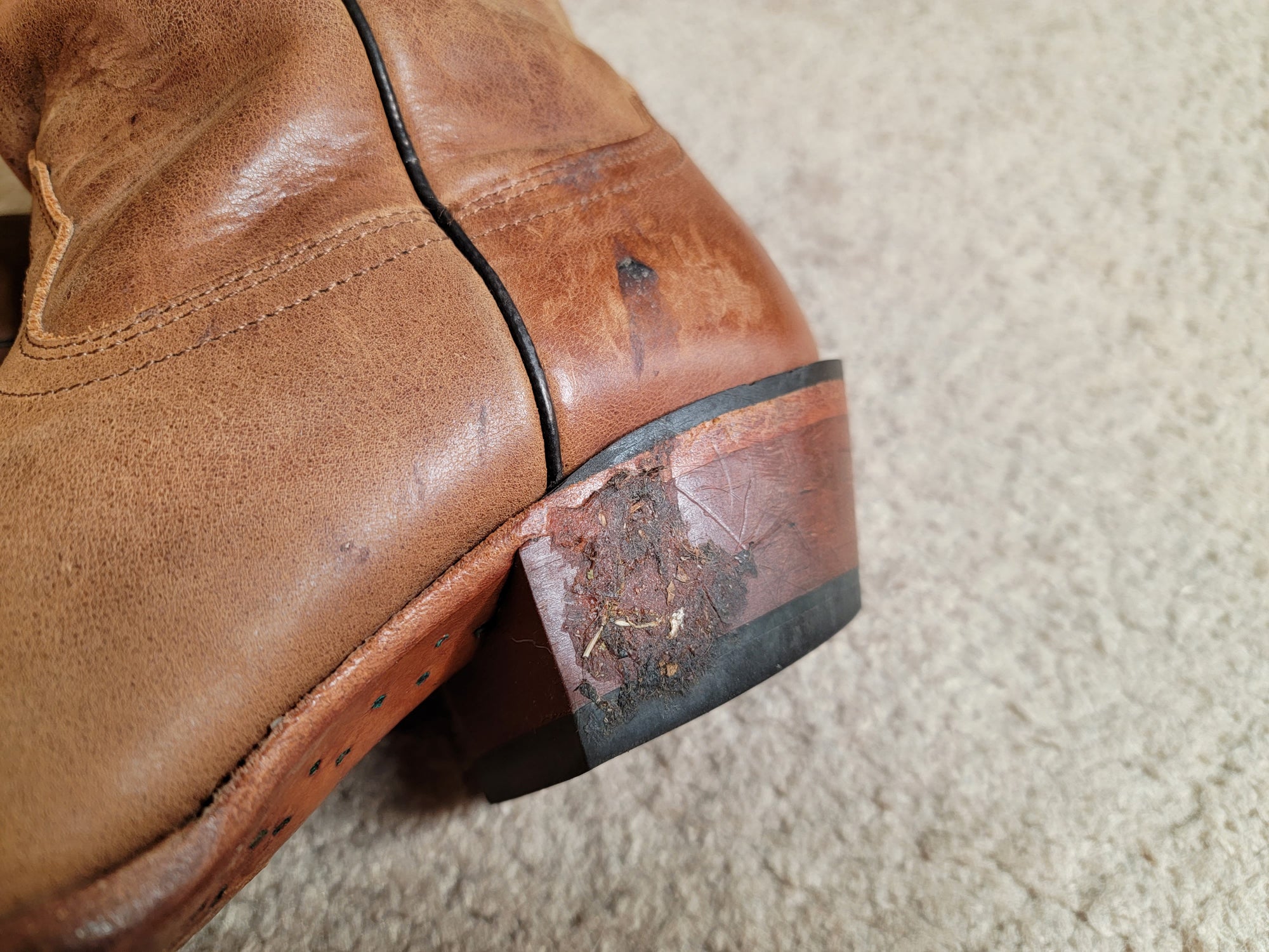 Size 7.5 Dirty Nocona Brown Cowgirl Boots