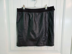 No Brand Black Leather Skirt (XL)