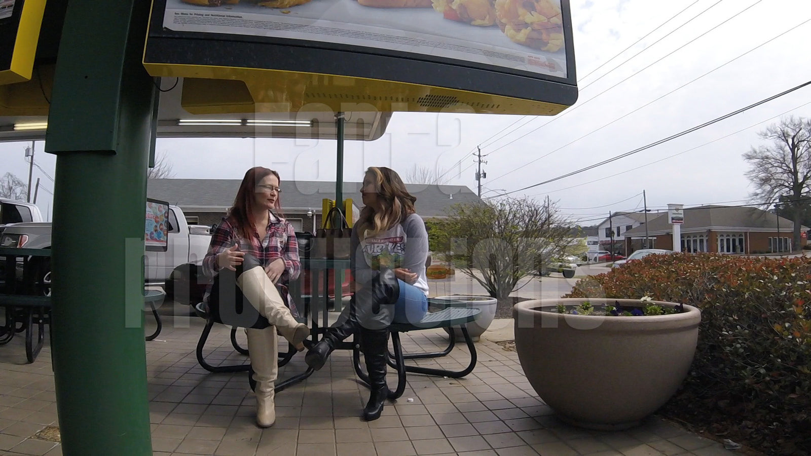 Scarlet & Jane Waiting for Lunch